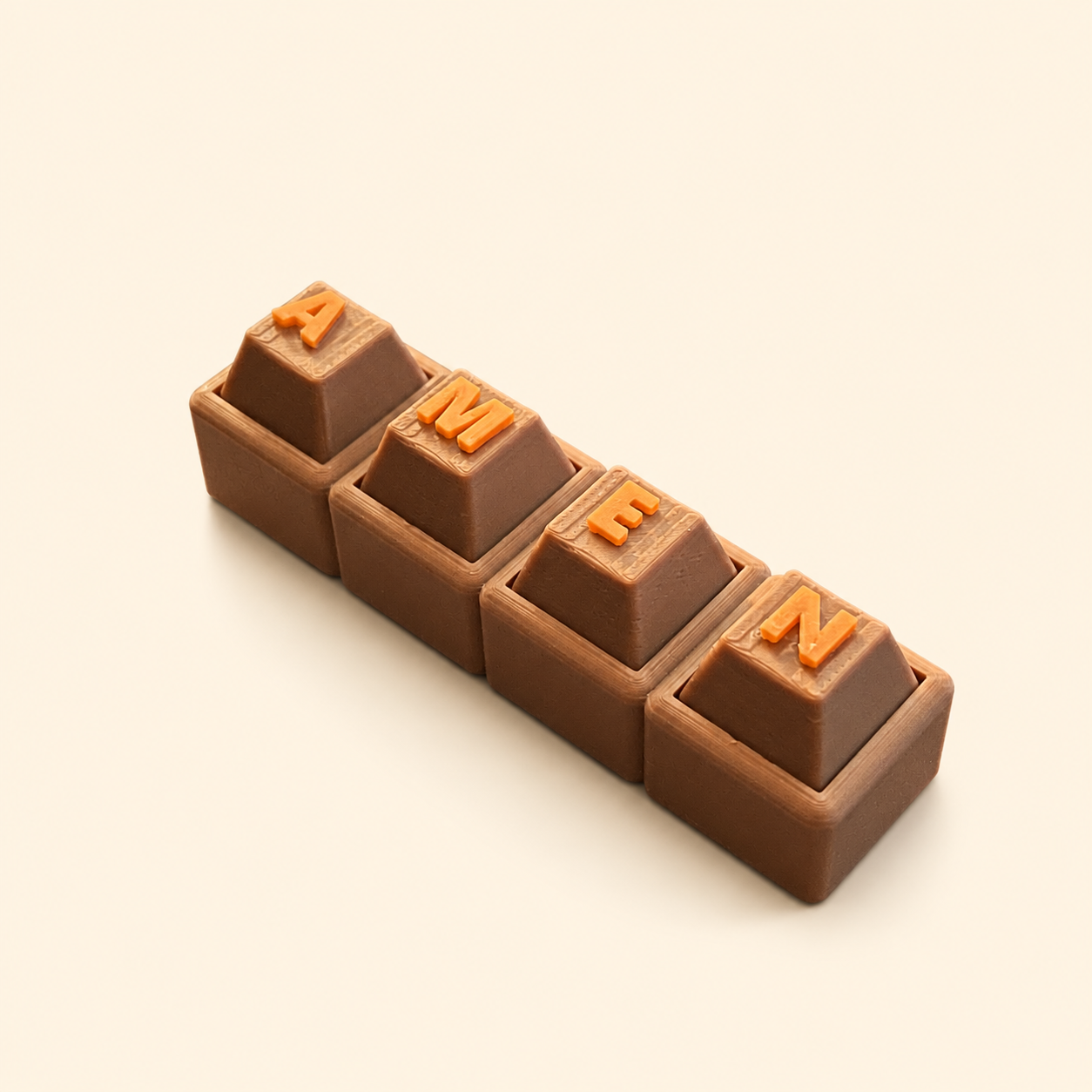 AMEN — 1×4 in cocoa with yellow legend